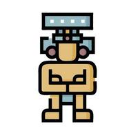 A cartoon character with a head on top of his shoulders vector