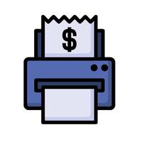A printer with a dollar sign on it vector