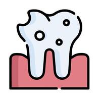 Tooth icon with a tooth in the middle vector