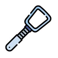 A blue and white object with a handle vector
