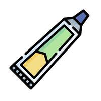 A pencil with a yellow tip on a white background vector