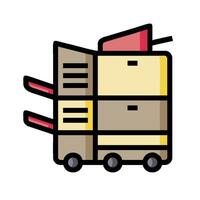 A cartoon image of a stack of paper vector