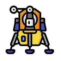 A cartoon robot with a big head and two legs vector