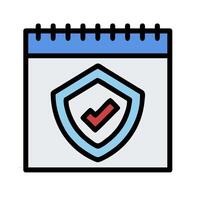 A calendar with a check mark on it vector