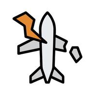 An airplane with a lightning bolt on it vector