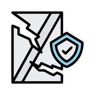 A broken piece of paper with a shield on it vector