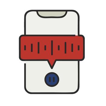 A red and white button with a red arrow on it vector