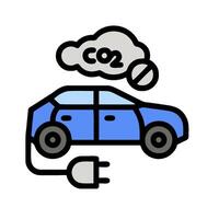 An electric car with a cloud and a plug on it vector