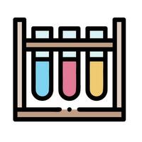 A test tube with three different colors vector