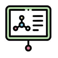 A computer screen with a diagram of a molecule vector