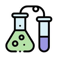 A laboratory flask with a test tube and a test tube vector