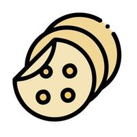 A slice of cheese with holes in it vector