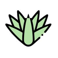 A green plant icon on a white background vector