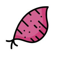 A pink leaf with black dots on it vector