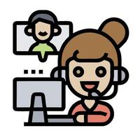 Call center customer service illustration vector