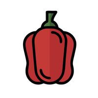 A red pepper icon on a white background vector