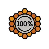 100 badge icon illustration vector