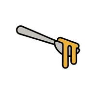 A spoon with a spoonful of honey on it vector