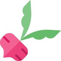 A beet with green leaves on it vector