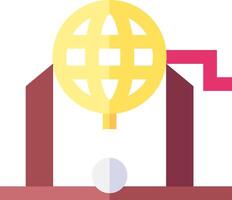 A globe with a red arrow pointing to it vector