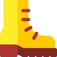A yellow boot with red soles vector