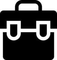 A black and white briefcase icon vector