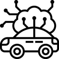 A car with a cloud on top of it vector