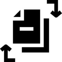 A black and white image of a file folder vector