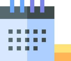A calendar icon with a pencil and a pencil vector