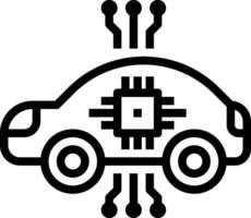 A car with a circuit board on it vector