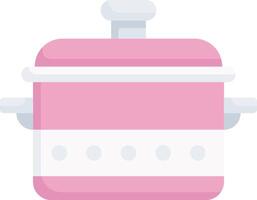 A pink pot with a lid on it vector