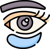 An eye with tears on it, with a tear drop vector