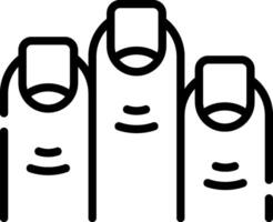 Three fingers with a nail on each one vector