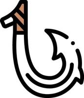 A fish hook with a fish on it vector