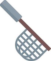 A basket with a handle and a net vector