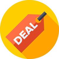 Deal icon with long shadow vector