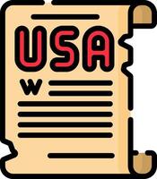 Usa world icon vector