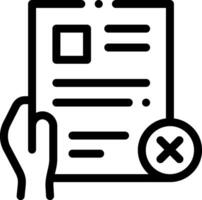 A hand holding a document with a tick mark vector