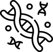 Dna icon with a dna strand and a circle vector