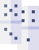 A pair of dominoes with squares on them vector