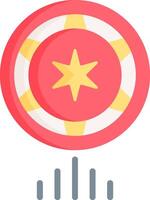 A red and yellow star icon with a white background vector