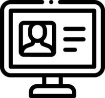 A computer monitor with a person on it vector