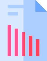 A bar chart with a red and blue bar vector