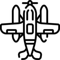 A plane with propellers on top of it vector