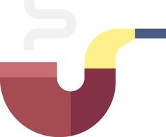 A smoking pipe with a yellow and red tip vector