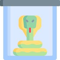 A snake in a jar icon vector