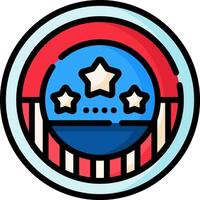 A badge with stars and stripes on it vector