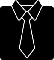 A black and white tie icon on a white background vector