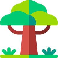 A tree with leaves and green leaves vector