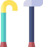 Two different colored tools are shown on a white background vector